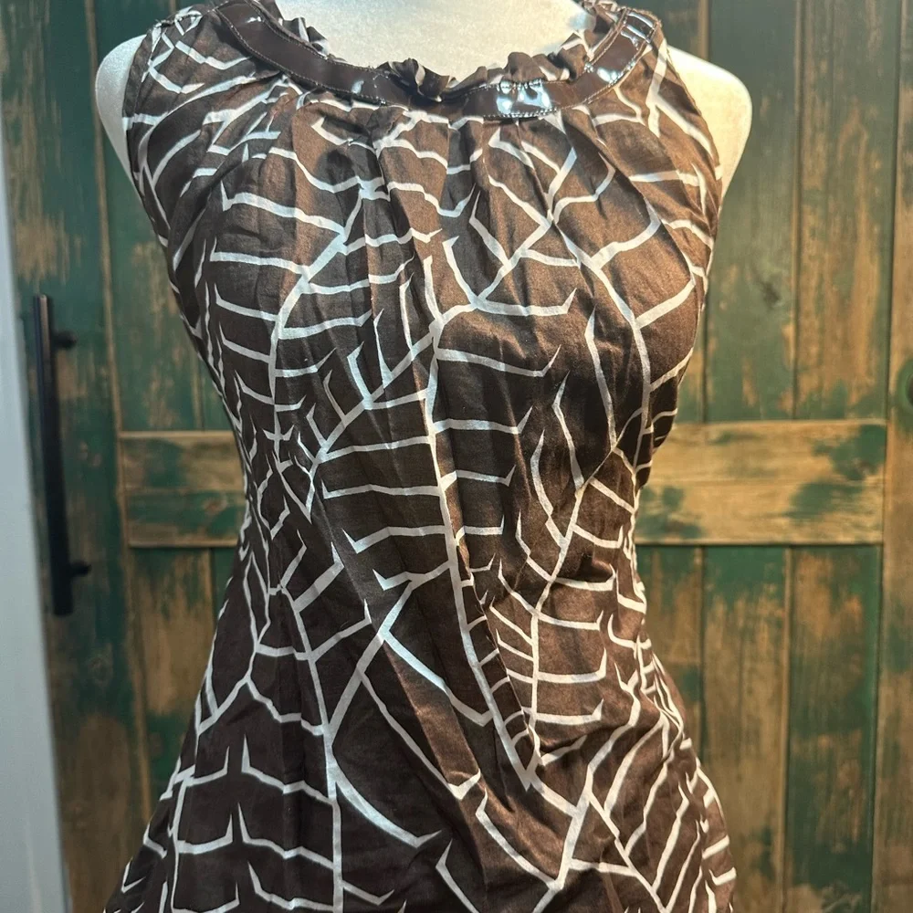 Tory Burch Asymmetrical White and Brown Blouse woman size s - Picture 14 of 14